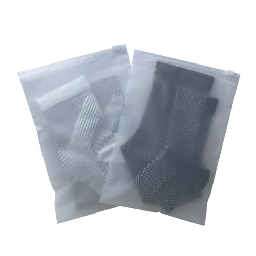 6x9 Inch Frosted Zipper Sock Bags 100Pcs Packaging Bags No Vent Holes - size: 100Pcs-6x9 Inch(Tiny)