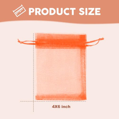 50Pcs Organza Bags 4x6 In Small Mesh Bags Drawstring, Multi Jewelry Bags - color: Mixed, size: 4 x 6 in