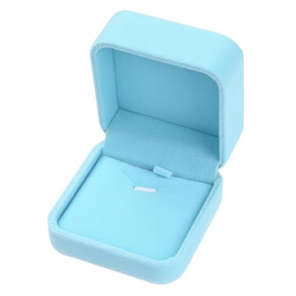 Velvet Necklace Pendant Gift Box Jewelry Box 2.8 x 2.8 x 1.6 inches (Blue) - color: Blue
