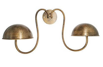 Owlgift Modern Metal Wall Mounted Entryway Retail Hat Rack/Wig Display Stand w/ 2 Circular Hat Hooks, Bronze - color: Bronze New
