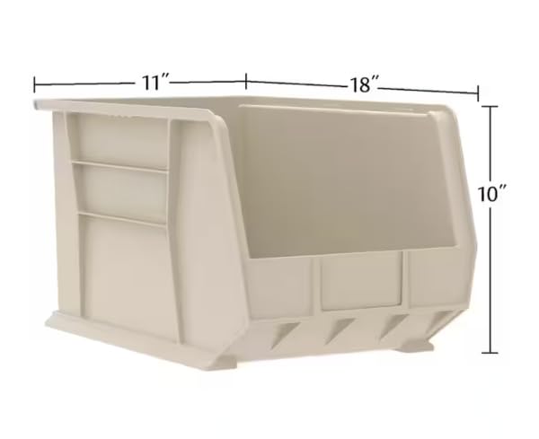 Blue Plastic Stackable Shelf Bins/Storage Totes (6-Pack) TE12980