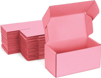 6x4x4 inch Pink Shipping Boxes for Small Business- Set of 25 - color: Pink, size: 6x4x4