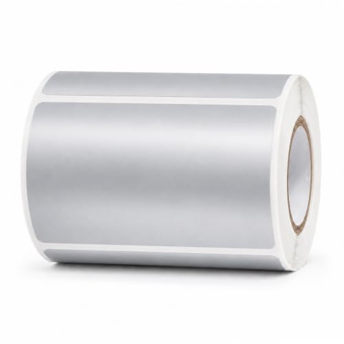 Metallic Silver Thermal Labels 2 × 3 Inch Vinyl Stickers 200 PCS - color: Matte Silver, size: 2 × 3 Inch