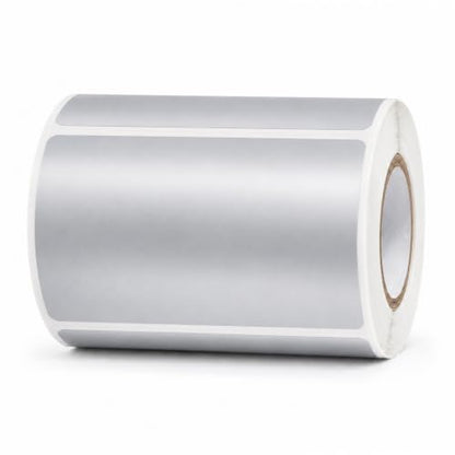 Metallic Silver Thermal Labels 2 × 3 Inch Vinyl Stickers 200 PCS - color: Matte Silver, size: 2 × 3 Inch