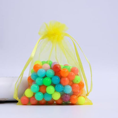 Dkrsyz 100 Count Sheer Organza Mesh Drawstring Gift Bags Yellow 4x6 Inch - color: Yellow, size: 4x6 inch 1 Count (Pack of 100)