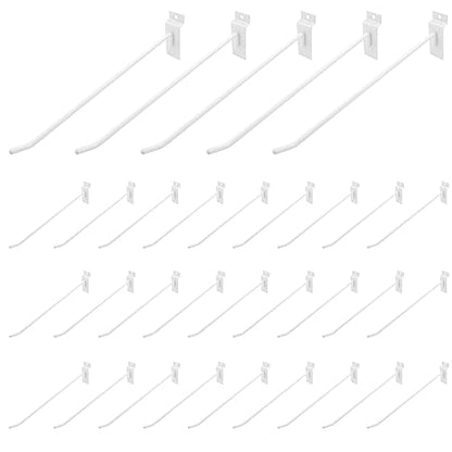 Waziaqoc Slatwall Hooks, White, 10 Inch, 32PCS - size: 10 Inch