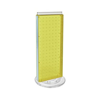 Azar 700508-YEL 8-Inch W by 20-Inch H Revolving Yellow Pegboard Counter Unit, Yellow - color: Yellow, style: Pegboard Only