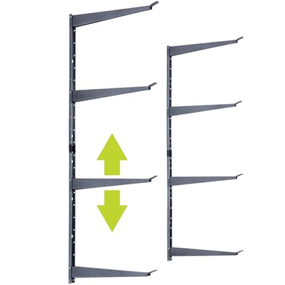 Delta Heavy Duty 4-Tier Lumber Storage Rack Cycle, Holds Up to 640 lbs - Wood Storage Rack with Fully Adjustable Arms - Steel Construction Storage Solution for Garage, Basement & Pantry - style: 16" Gray 4-Tier Heavy Duty Rack