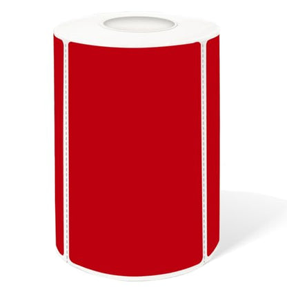 2×3 Inch Red Removable Thermal Labels,Self-Adhesive Square Direct Thermal Labels,300 Sheets per Roll with Perforated Lines - color: Red, size: 2×3 inch