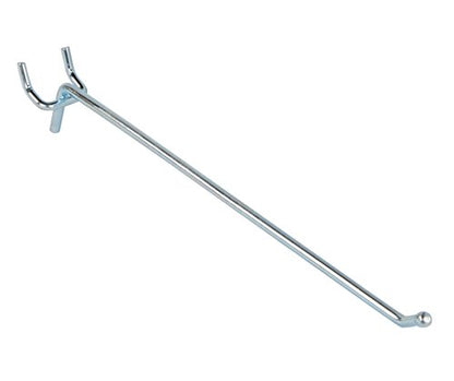SSWBasics 10 inch Chrome Peg Hook for ¼ inch Pegboard - Pack of 60