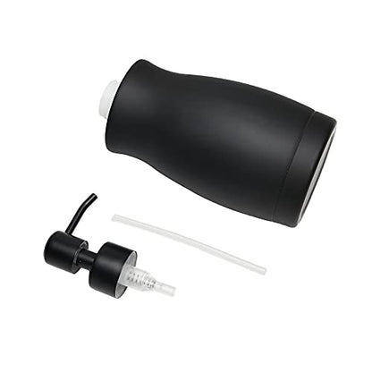 304 Stainless Steel Countertop Black Soap Dispenser Rust Resistant Leak-Proof Liquid Hand Sanitizer Pump with Hopper，for Kitchen Sink, Countertop, Bathroom (13.5oz/400ml) - color: Black Gel Style