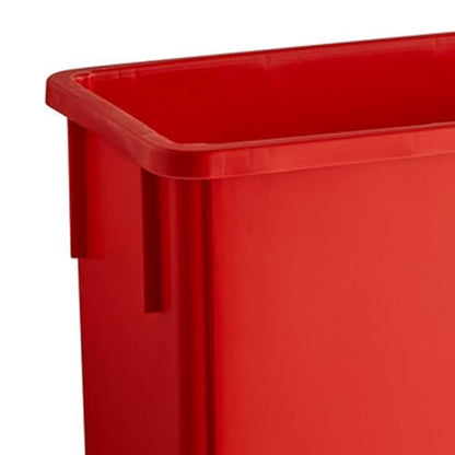 23 Gallon Red Slim Rectangular Trash Can with lid Restaurant Trash can Commercial Trash can Tall Plastic Trash can Industrial Trash can Square Trash cans with Bottle/Can Lid - color: Red, size: with Bottle / Can Lid