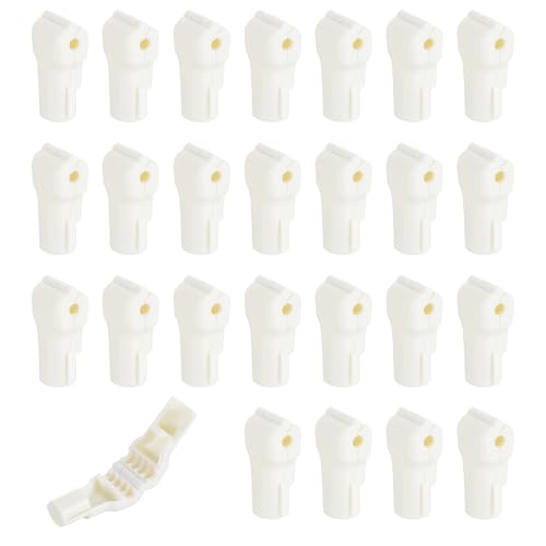 uxcell 100pcs Peg Hook Locks Stop Locks 4mm ABS Hook Security Lock - color: White