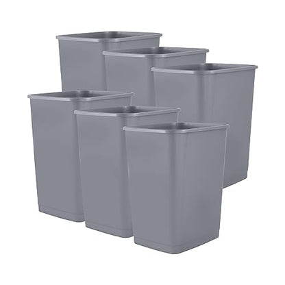 Superio Mini Trash Can 1.25 Gallon, Plastic Bathroom Trash Can, Small Office Desktop Waste Paper Bin, Dorm Waste Basket, Vanity, Under Sink, Cabinet Countertop Garbage Can Slim Diaper Pail (6, Grey) - color: 6, Grey, size: 1.25 Gallon