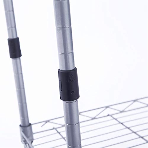 4-Tier Adjustable Storage Shelves Unit,Wire Shelving Units Metal Storage Rack, for Pantry, Garage, Kitchen,13.7Wx9.8Dx31.5H Inchs,Silver