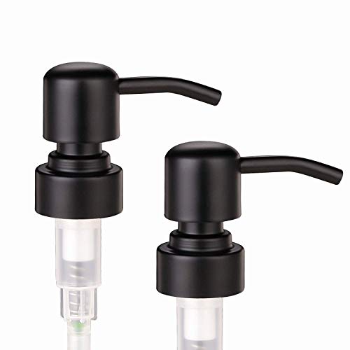 Clear Glass Jar Soap Dispenser, Matte Black, 16oz - color: Matte Black