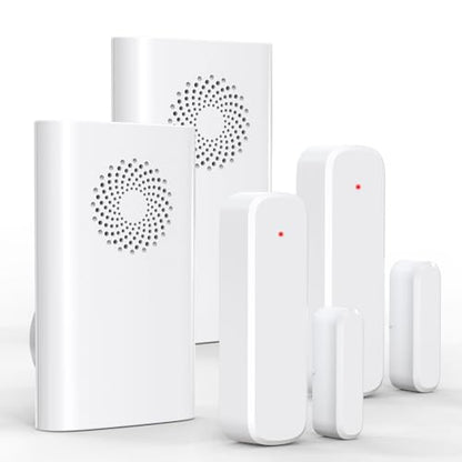 Wireless Door Chime, Door Sensor Chimes When Door Opens/Business Entering - size: 2 Receivers +2Sensors