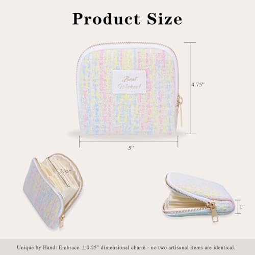Stratalife Small Travel Jewelry Case, Qulited Storgae Pouch - color: Quilted Candy