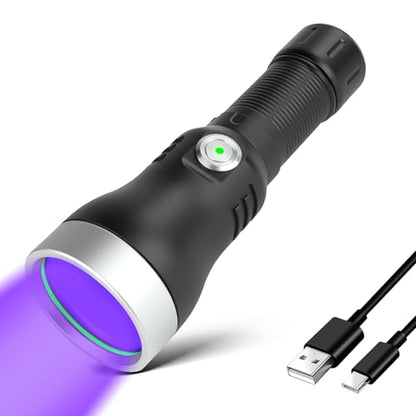 365nm UV Black Mirror Flashlight Rechargeable Detector for Blood Tracking