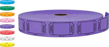 Tacticai 2000 Blank Raffle Tickets, Single Roll, Purple - color: Purple