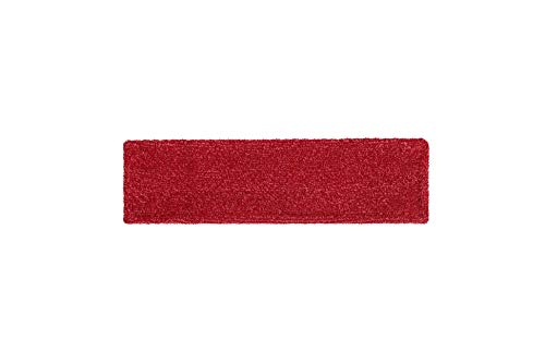 Rubbermaid Commercial Products 18 inch Adaptable Flat Mop Microfiber Pad, Red, for Janitorial/Professional Cleaners and Light-Duty Cleaning/Mopping with Tab/Pocket Functions