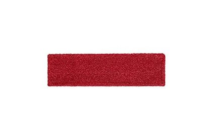 Rubbermaid Commercial Products 18 inch Adaptable Flat Mop Microfiber Pad, Red, for Janitorial/Professional Cleaners and Light-Duty Cleaning/Mopping with Tab/Pocket Functions