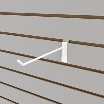 Econoco Slatwall Deluxe Hooks, 96 Pack, White, 8in - color: White, size: 8" Length