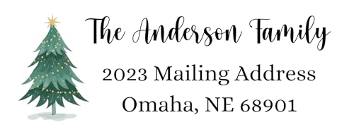 Sunshine Stickers Custom Christmas Return Address Labels-Personalized Holiday Return Address Labels, Set of 120 Self Adhesive Mailing Rectangle Personalized Name Stickers for Envelopes (Pattern 2) - style: Pattern 2