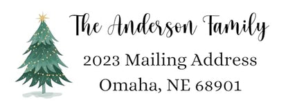 Sunshine Stickers Custom Christmas Return Address Labels-Personalized Holiday Return Address Labels, Set of 120 Self Adhesive Mailing Rectangle Personalized Name Stickers for Envelopes (Pattern 2) - style: Pattern 2