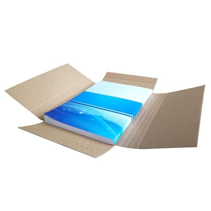 50 Pack 11 1/8" x 8 5/8" x 2" Cardboard Easy-Fold Shipping Box Mailers, Letter-Size Height Adjustable for Comics Books Photos, White (EM1182) - color: White-50 Pack, size: 11.125x8.625x2''