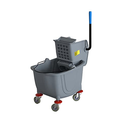 35 Qt. Gray Mop Bucket & Side Press Wringer Combo - color: Gray, size: 35 Qt.