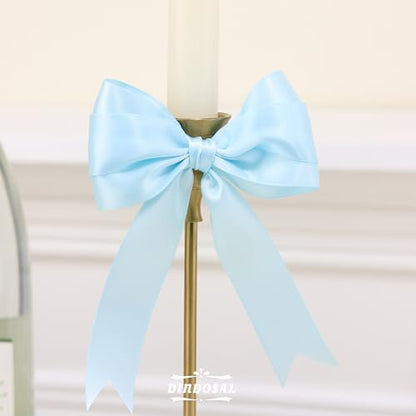 Baby Blue Satin Ribbon 1 Inch X 25 Yards, Double Face - color: Baby Blue