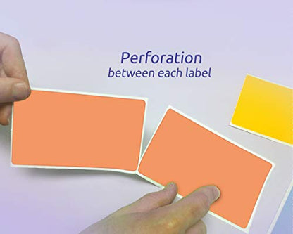 NextDayLabels 500 Rectangle Stickers, Color Coding Labels Roll, (3" x 5") - color: Salmon