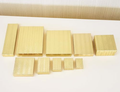 TheDisplayGuys 25 Cardboard Gift Jewelry Boxes w/Paddings #65-6.0x5.0x1 - color: Gold Foil