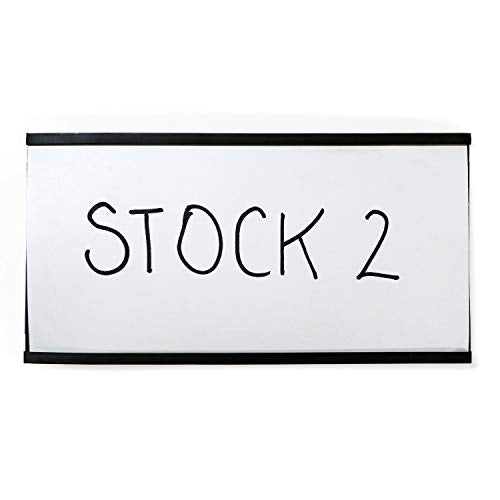 SmartSign (10-Pack) Magnetic C Channel Card Label Holders - 3" x 6" Metal Racks and Shelf Label Holders with Paper Inserts - size: 3" x 6" pack of 10