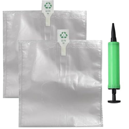Miupoo Packaging Air Bags,Clear Plastic Inflatable Air Packaging Protector Bag with Free Pump Cushion,Air Cushion Blocking Packaging Bag,16x16Inchesx100Pieces - size: 16x16Inchesx100P