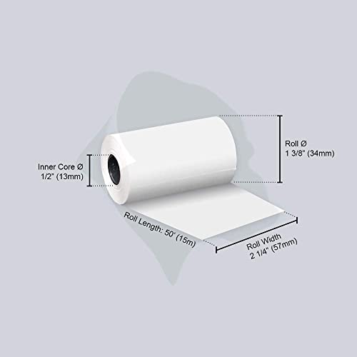 Gorilla Supply Thermal Paper Receipt Roll 2-1/4" x 50' BPA Free 50 Rolls (Pack of 2) - size: 2 1/4" X 50' (Pack of 2)