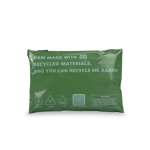 Owlpack Eco Friendly 2 MIL Green Recycled Mailers (6" x 9", pack of 100) - color: Green, size: 6x9" (100 pcs)