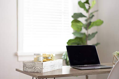 BARNWOODUSA Small Wooden Planter Box, 15.5x7.5x3, White Wash - color: White Wash, size: 1Pack - 15.5"L x 7.5"W x 3"H