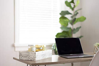 BARNWOODUSA Small Wooden Planter Box, 15.5x7.5x3, White Wash - color: White Wash, size: 1Pack - 15.5"L x 7.5"W x 3"H