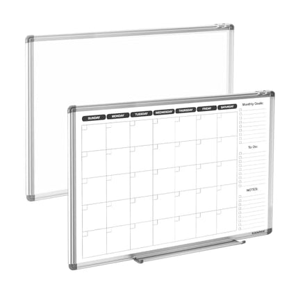 Whiteboard Dry Erase Calendar for Wall, Weekly & Monthly Planner, 36" x 24", Double-Sided, for Office, Home and School - size: M36" X 24"