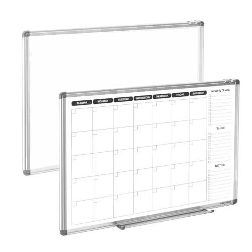 Whiteboard Dry Erase Calendar for wall, Weekly & Monthly Planner Dry Erase Board 24" X 18" Double-Sided for Office, Home and School - size: M24" X 18"