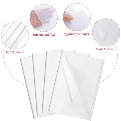 woric 160 Sheets White Tissue Paper Bulk 14 X 20 Inches - color: White