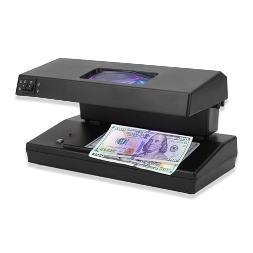 Counterfeit Bill Detector with LED UV Light, Money Marker Counterfeits Money Detector, Fake Money Detector Machine for Bill, UV Counterfeit Money Detector, Backlight for Watermark Detection