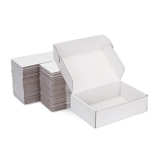 9x6x2 White Shipping Boxes for Small Business, Packing, 25 Pack - color: White, size: 9x6x2-Inch