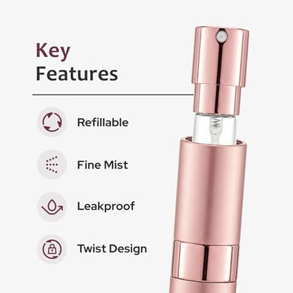 LISAPACK 8ml Travel Perfume Bottle Refillable, 3 PCS Cologne Atomizer Spray - color: 3 Colors4