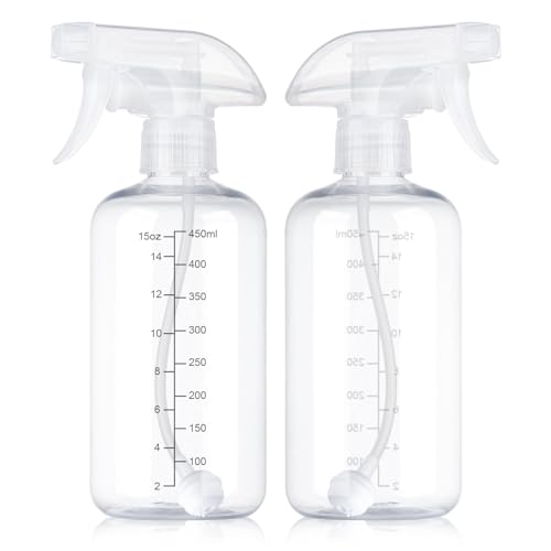 Spray Bottles 2 Pack 17oz 360° Any-Angle Spraying for Cleaning - color: Clear, size: 17oz