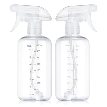 Spray Bottles 2 Pack 17oz 360° Any-Angle Spraying for Cleaning - color: Clear, size: 17oz