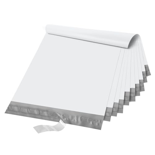 Fuxury Poly Mailers 19x24" 100 Pack,Large Shipping Bags for Clothing,White - color: White, size: 19x24" 100pcs