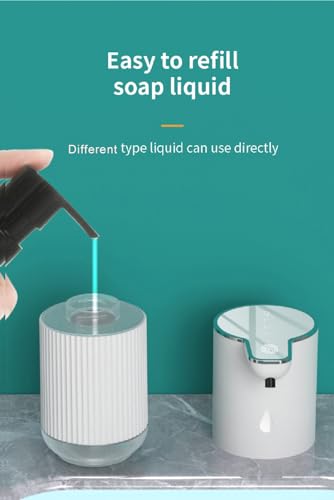 12oz Automatic Liquid Soap Dispenser Wall Mounted, 4 Gears Adjustable, Touchless Rechargeable Electric Hand Sanitizer Dispenser, Perfect for Commercial or Household Use
